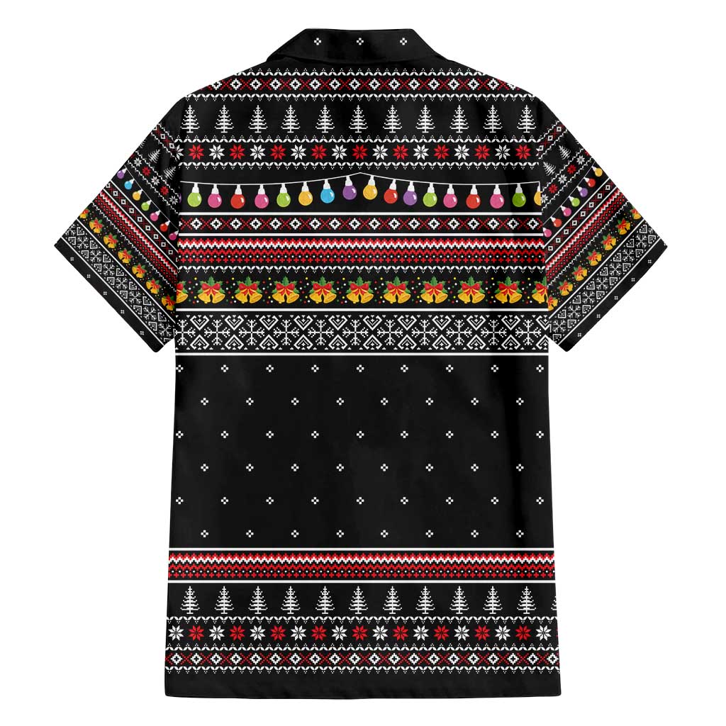 East Timor Christmas Family Matching Summer Maxi Dress and Hawaiian Shirt with Santa in Traditional Robe Gift Basket Ho Ho Ho Text and Black Festive - Wonder Print Shop