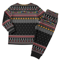 East Timor Christmas Pajama Set with Santa in Traditional Robe Gift Basket Ho Ho Ho Text and Black Festive - Wonder Print Shop