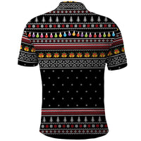 East Timor Christmas Polo Shirt with Santa in Traditional Robe Gift Basket Ho Ho Ho Text and Black Festive - Wonder Print Shop