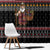East Timor Christmas Window Curtain with Santa in Traditional Robe Gift Basket Ho Ho Ho Text and Black Festive - Wonder Print Shop
