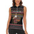 East Timor Christmas Women Sleeveless Polo Shirt with Santa in Traditional Robe Gift Basket Ho Ho Ho Text and Black Festive - Wonder Print Shop