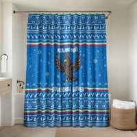 Equatorial Guinea Christmas Bathroom Set with Nzalang Noel Eagle Flag Snowflakes and Blue Holiday - Wonder Print Shop