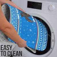 Equatorial Guinea Christmas Bathroom Set with Nzalang Noel Eagle Flag Snowflakes and Blue Holiday - Wonder Print Shop