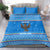 Equatorial Guinea Christmas Bedding Set with Nzalang Noel Eagle Flag Snowflakes and Blue Holiday - Wonder Print Shop