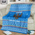 Equatorial Guinea Christmas Blanket with Nzalang Noel Eagle Flag Snowflakes and Blue Holiday - Wonder Print Shop