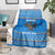 Equatorial Guinea Christmas Blanket with Nzalang Noel Eagle Flag Snowflakes and Blue Holiday - Wonder Print Shop