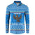 Equatorial Guinea Christmas Button Sweatshirt with Nzalang Noel Eagle Flag Snowflakes and Blue Holiday - Wonder Print Shop