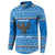 Equatorial Guinea Christmas Button Sweatshirt with Nzalang Noel Eagle Flag Snowflakes and Blue Holiday - Wonder Print Shop