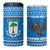 Equatorial Guinea Christmas 4 in 1 Can Cooler Tumbler with Nzalang Noel Eagle Flag Snowflakes and Blue Holiday - Wonder Print Shop