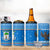 Equatorial Guinea Christmas 4 in 1 Can Cooler Tumbler with Nzalang Noel Eagle Flag Snowflakes and Blue Holiday - Wonder Print Shop
