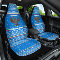 Equatorial Guinea Christmas Car Seat Cover with Nzalang Noel Eagle Flag Snowflakes and Blue Holiday - Wonder Print Shop
