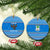 Equatorial Guinea Christmas Ceramic Ornament with Nzalang Noel Eagle Flag Snowflakes and Blue Holiday - Wonder Print Shop