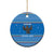 Equatorial Guinea Christmas Ceramic Ornament with Nzalang Noel Eagle Flag Snowflakes and Blue Holiday - Wonder Print Shop