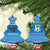 Equatorial Guinea Christmas Ceramic Ornament with Nzalang Noel Eagle Flag Snowflakes and Blue Holiday - Wonder Print Shop