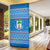 Equatorial Guinea Christmas Door Cover with Nzalang Noel Eagle Flag Snowflakes and Blue Holiday - Wonder Print Shop
