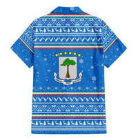Equatorial Guinea Christmas Family Matching Mermaid Dress and Hawaiian Shirt with Nzalang Noel Eagle Flag Snowflakes and Blue Holiday - Wonder Print Shop