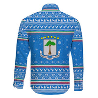 Equatorial Guinea Christmas Family Matching Short Sleeve Bodycon Dress and Hawaiian Shirt with Nzalang Noel Eagle Flag Snowflakes and Blue Holiday - Wonder Print Shop