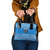 Equatorial Guinea Christmas Shoulder Handbag with Nzalang Noel Eagle Flag Snowflakes and Blue Holiday - Wonder Print Shop