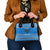 Equatorial Guinea Christmas Shoulder Handbag with Nzalang Noel Eagle Flag Snowflakes and Blue Holiday - Wonder Print Shop