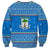 Equatorial Guinea Christmas Sweatshirt with Nzalang Noel Eagle Flag Snowflakes and Blue Holiday - Wonder Print Shop