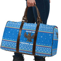 Equatorial Guinea Christmas Travel Bag with Nzalang Noel Eagle Flag Snowflakes and Blue Holiday - Wonder Print Shop