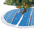 Equatorial Guinea Christmas Tree Skirt with Nzalang Noel Eagle Flag Snowflakes and Blue Holiday - Wonder Print Shop