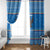 Equatorial Guinea Christmas Window Curtain with Nzalang Noel Eagle Flag Snowflakes and Blue Holiday - Wonder Print Shop