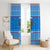 Equatorial Guinea Christmas Window Curtain with Nzalang Noel Eagle Flag Snowflakes and Blue Holiday - Wonder Print Shop