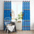 Equatorial Guinea Christmas Window Curtain with Nzalang Noel Eagle Flag Snowflakes and Blue Holiday - Wonder Print Shop