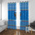 Equatorial Guinea Christmas Window Curtain with Nzalang Noel Eagle Flag Snowflakes and Blue Holiday - Wonder Print Shop