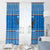 Equatorial Guinea Christmas Window Curtain with Nzalang Noel Eagle Flag Snowflakes and Blue Holiday - Wonder Print Shop