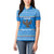 Equatorial Guinea Christmas Women Polo Shirt with Nzalang Noel Eagle Flag Snowflakes and Blue Holiday - Wonder Print Shop