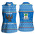Equatorial Guinea Christmas Women Sleeveless Polo Shirt with Nzalang Noel Eagle Flag Snowflakes and Blue Holiday - Wonder Print Shop