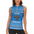 Equatorial Guinea Christmas Women Sleeveless Polo Shirt with Nzalang Noel Eagle Flag Snowflakes and Blue Holiday - Wonder Print Shop