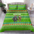 Equatorial Guinea Christmas Bedding Set with Santa Gorilla Gift Basket and Green Holiday Pattern Design - Wonder Print Shop
