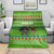 Equatorial Guinea Christmas Blanket with Santa Gorilla Gift Basket and Green Holiday Pattern Design - Wonder Print Shop