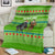 Equatorial Guinea Christmas Blanket with Santa Gorilla Gift Basket and Green Holiday Pattern Design - Wonder Print Shop