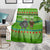 Equatorial Guinea Christmas Blanket with Santa Gorilla Gift Basket and Green Holiday Pattern Design - Wonder Print Shop