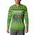 Equatorial Guinea Christmas Button Sweatshirt with Santa Gorilla Gift Basket and Green Holiday Pattern Design - Wonder Print Shop