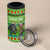 Equatorial Guinea Christmas 4 in 1 Can Cooler Tumbler with Santa Gorilla Gift Basket and Green Holiday Pattern Design - Wonder Print Shop