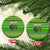 Equatorial Guinea Christmas Ceramic Ornament with Santa Gorilla Gift Basket and Green Holiday Pattern Design - Wonder Print Shop