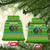Equatorial Guinea Christmas Ceramic Ornament with Santa Gorilla Gift Basket and Green Holiday Pattern Design - Wonder Print Shop