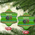 Equatorial Guinea Christmas Ceramic Ornament with Santa Gorilla Gift Basket and Green Holiday Pattern Design - Wonder Print Shop