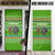 Equatorial Guinea Christmas Door Cover with Santa Gorilla Gift Basket and Green Holiday Pattern Design - Wonder Print Shop