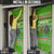 Equatorial Guinea Christmas Door Cover with Santa Gorilla Gift Basket and Green Holiday Pattern Design - Wonder Print Shop