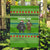 Equatorial Guinea Christmas Garden Flag with Santa Gorilla Gift Basket and Green Holiday Pattern Design - Wonder Print Shop