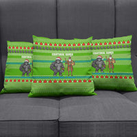Equatorial Guinea Christmas Pillow Cover with Santa Gorilla Gift Basket and Green Holiday Pattern Design - Wonder Print Shop