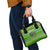 Equatorial Guinea Christmas Shoulder Handbag with Santa Gorilla Gift Basket and Green Holiday Pattern Design - Wonder Print Shop