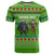 Equatorial Guinea Christmas T Shirt with Santa Gorilla Gift Basket and Green Holiday Pattern Design - Wonder Print Shop