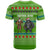 Equatorial Guinea Christmas T Shirt with Santa Gorilla Gift Basket and Green Holiday Pattern Design - Wonder Print Shop